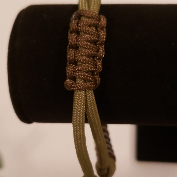 NEW! Rosary Bracelet HANDMADE Brown on Olive - Picture 4 of 9